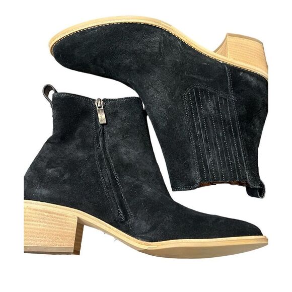 Paul Green Sante Zip Western Chelsea Black Suede Ankle Boots size 9 US AUS 6 1/2 - Picture 5 of 8
